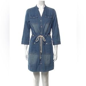 MICHAEL KORS V-NECK DENIM DRESS